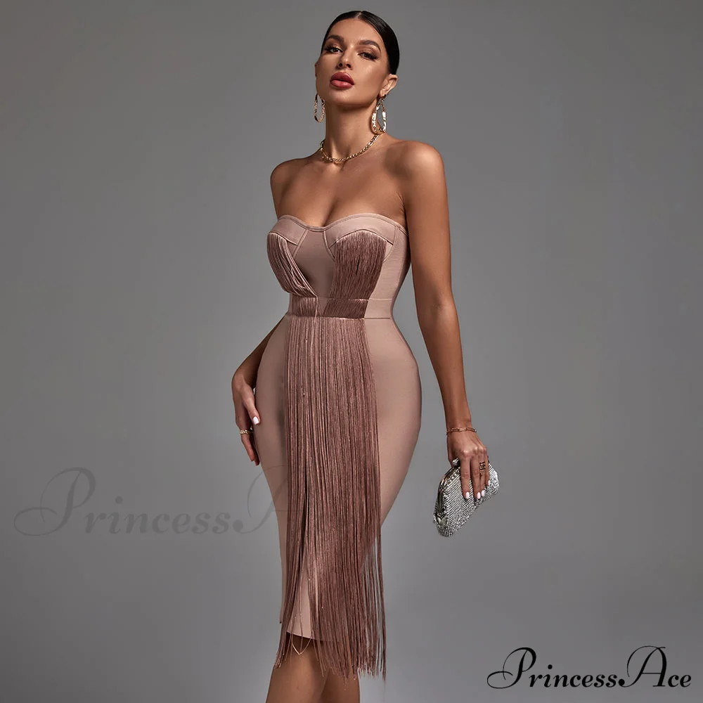 New Women Green Bandage Dress - Image 2