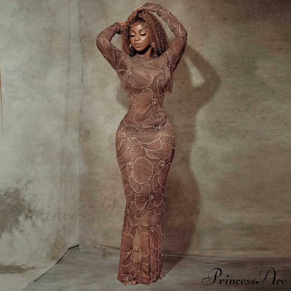 Club Bodycon See Through Long Dress