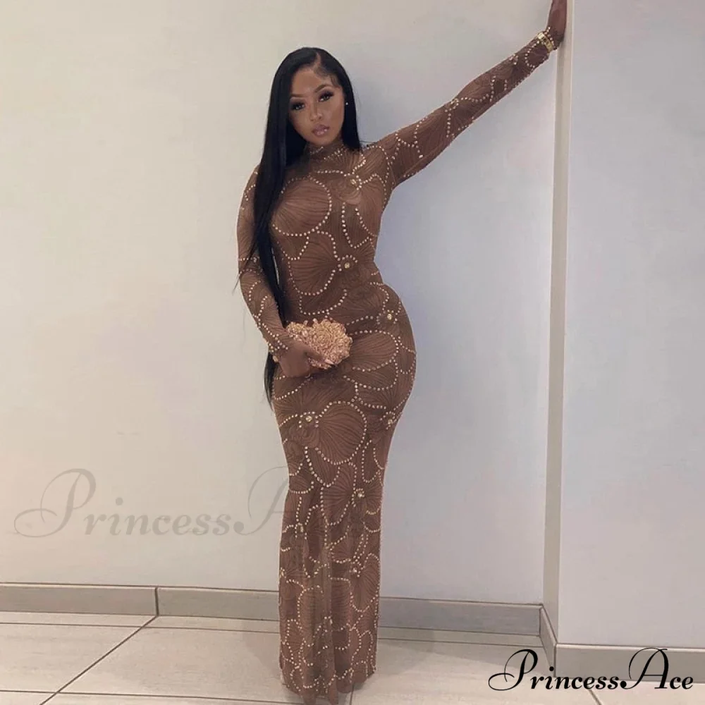 Club Bodycon See Through Long Dress - Image 3