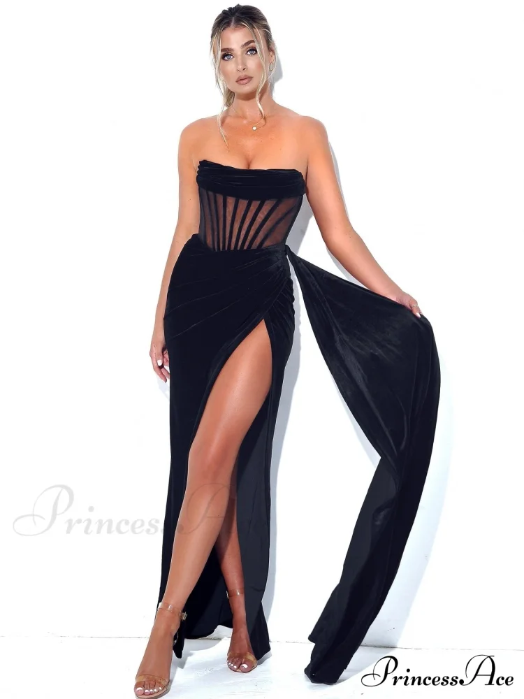 Sleeveless Floor-Length Chiffon Exquisite Lace Prom Dress - Image 5