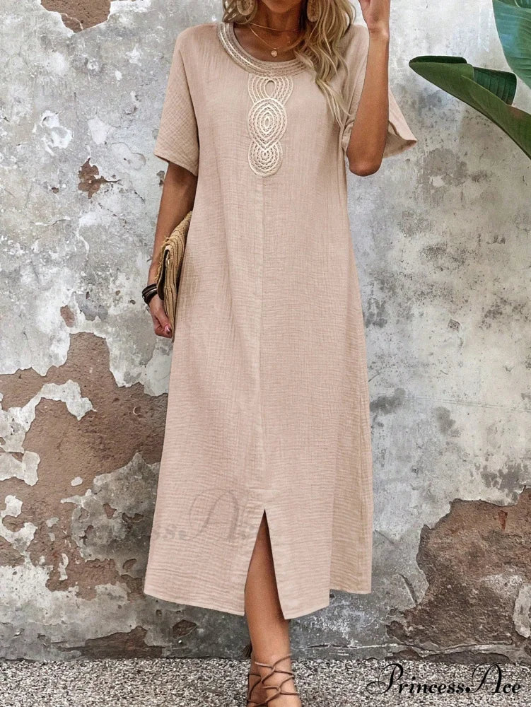 Lace Split Hem Tunic Dress - Image 10