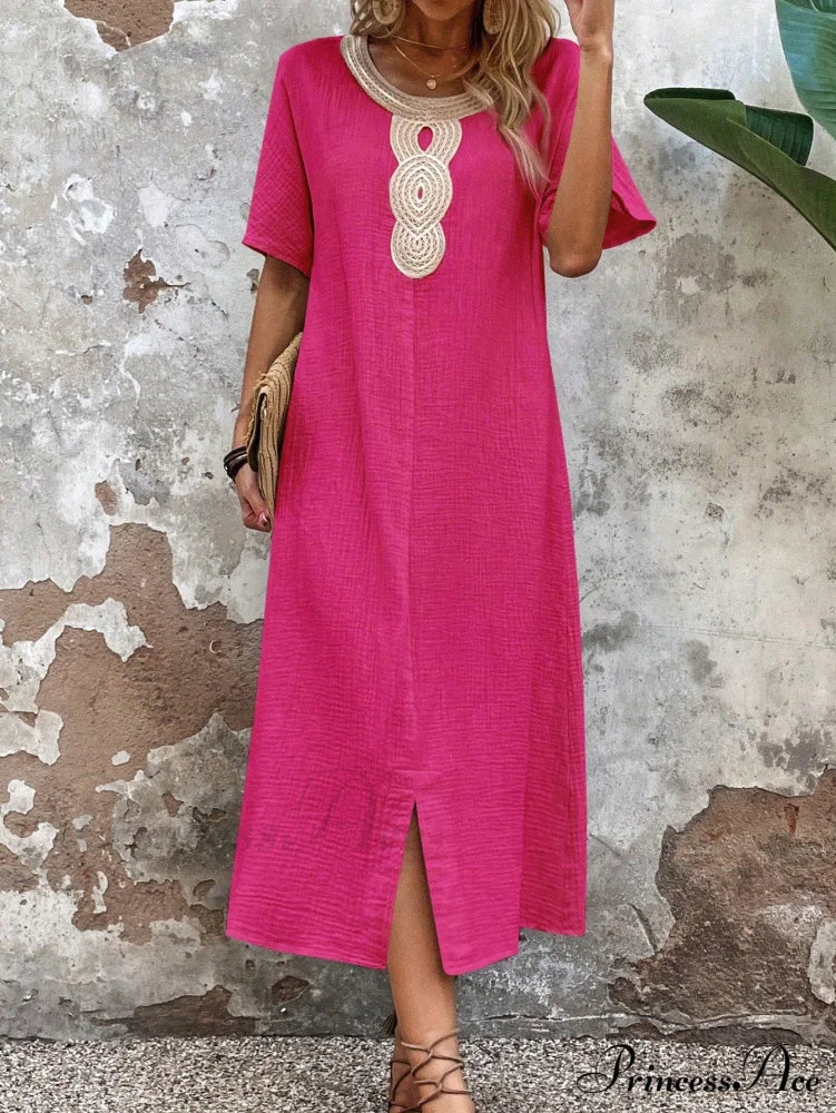 Lace Split Hem Tunic Dress - Image 11