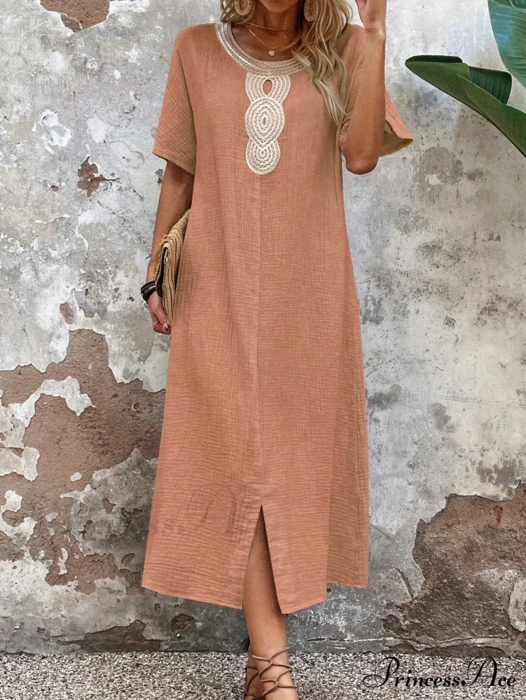 Lace Split Hem Tunic Dress - Image 12