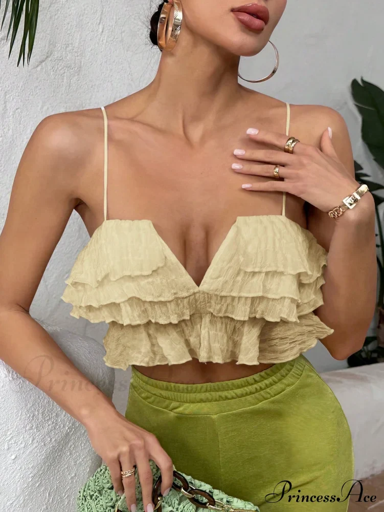 Ruffle Trim Crop Cami Top - Image 6