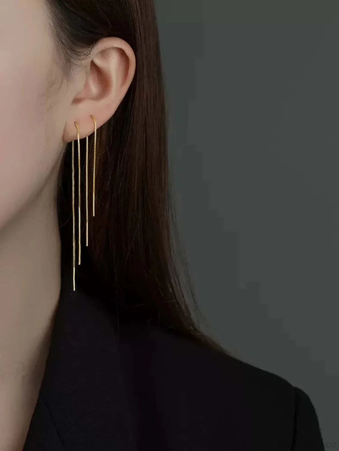 Minimalist Threader Earrings - Image 9