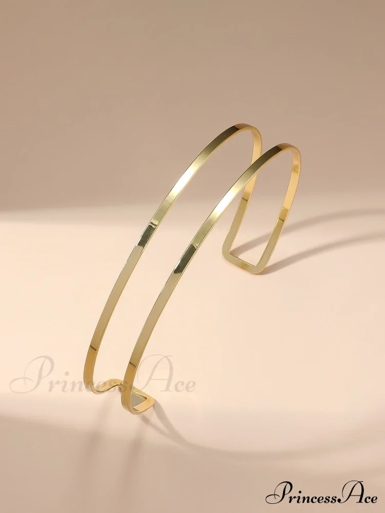 Metal Line Necklace Frosty Style C-shaped Daily Jewelry - Image 2