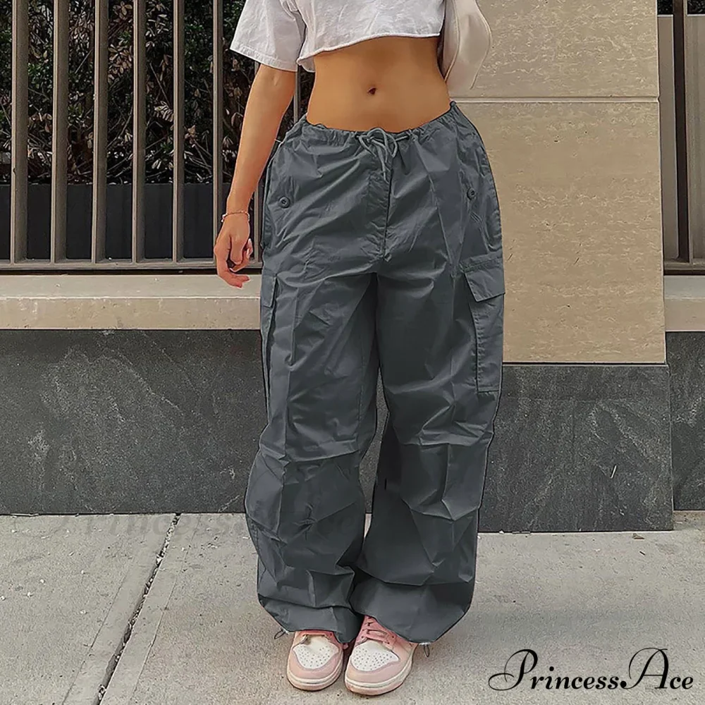 Cargo Pants Straight Wide Leg Loose Casual Trousers - Image 10