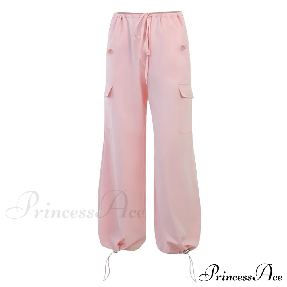 Cargo Pants Straight Wide Leg Loose Casual Trousers - Image 4