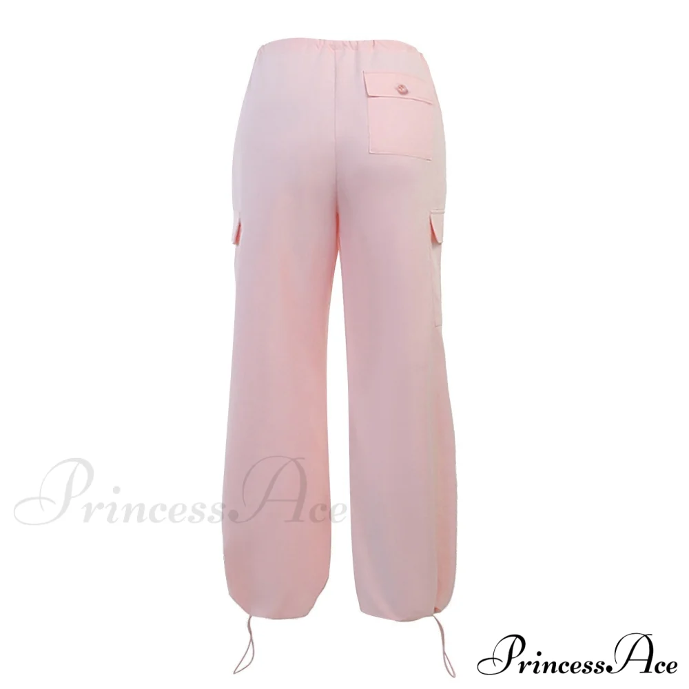 Cargo Pants Straight Wide Leg Loose Casual Trousers - Image 5