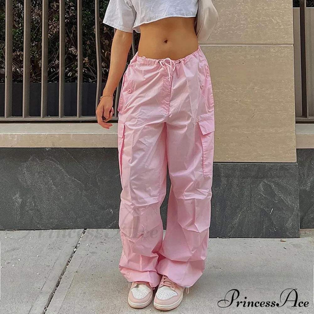 Cargo Pants Straight Wide Leg Loose Casual Trousers - Image 8