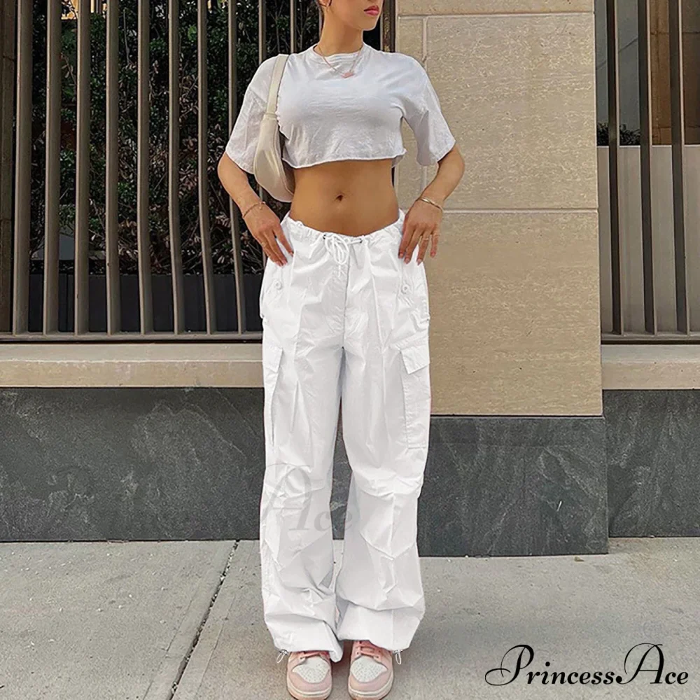 Cargo Pants Straight Wide Leg Loose Casual Trousers - Image 9