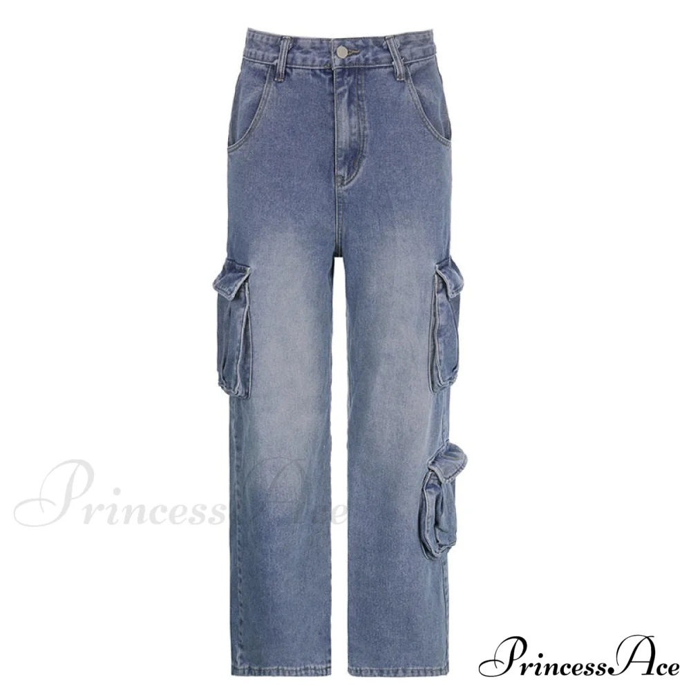 Wide Leg High Waist Straight Trousers Overalls - Image 6