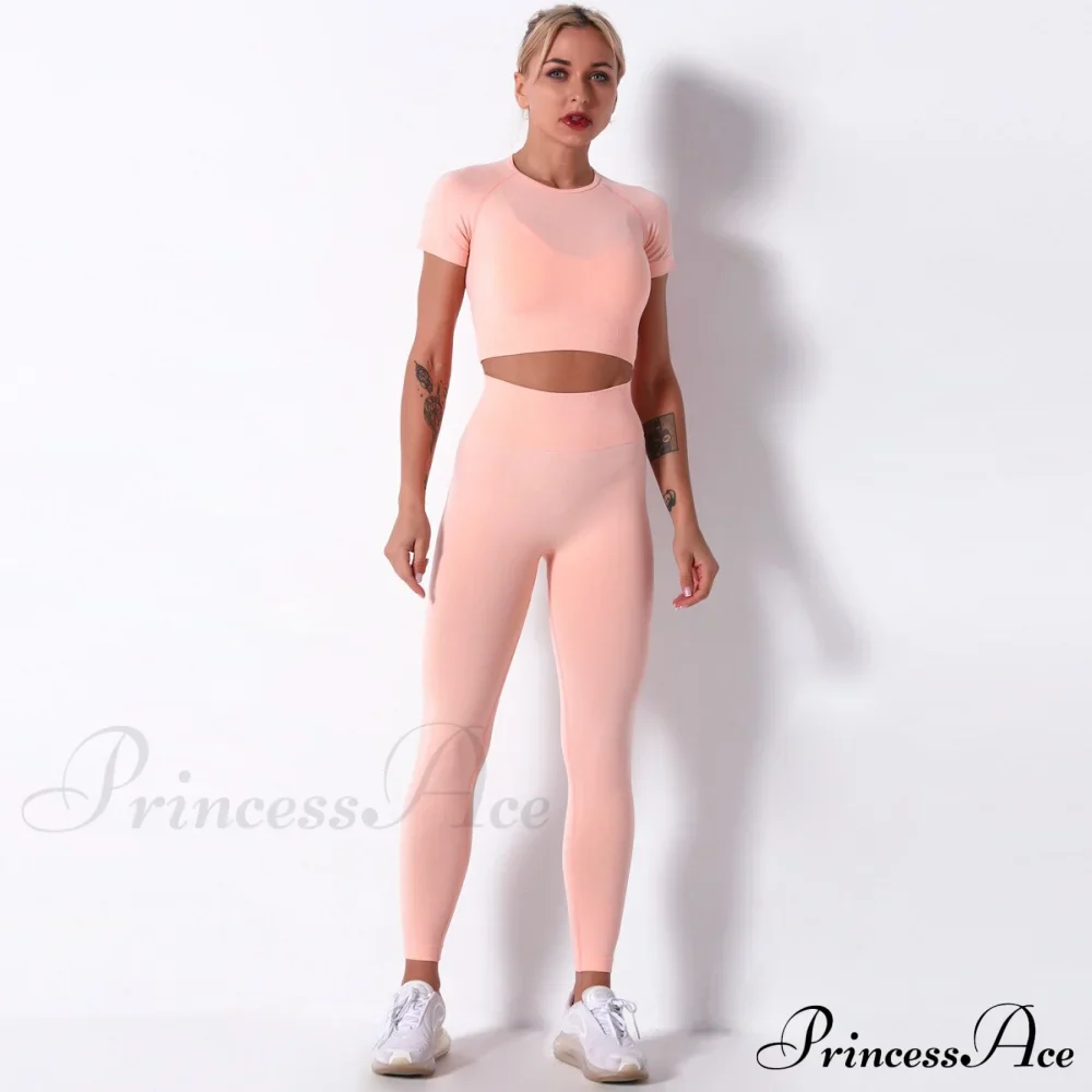 Women Seamless Sports Fitness Tracksuit Running Leggings