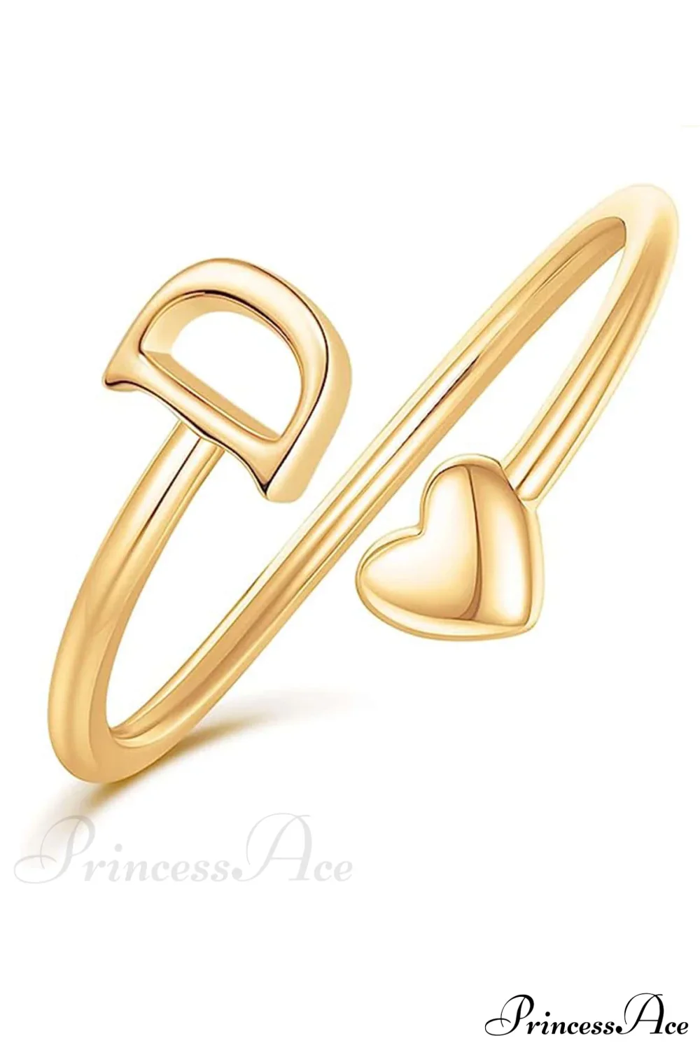 1pc Minimalist Style Heart Shaped Glittery Ring - Image 10