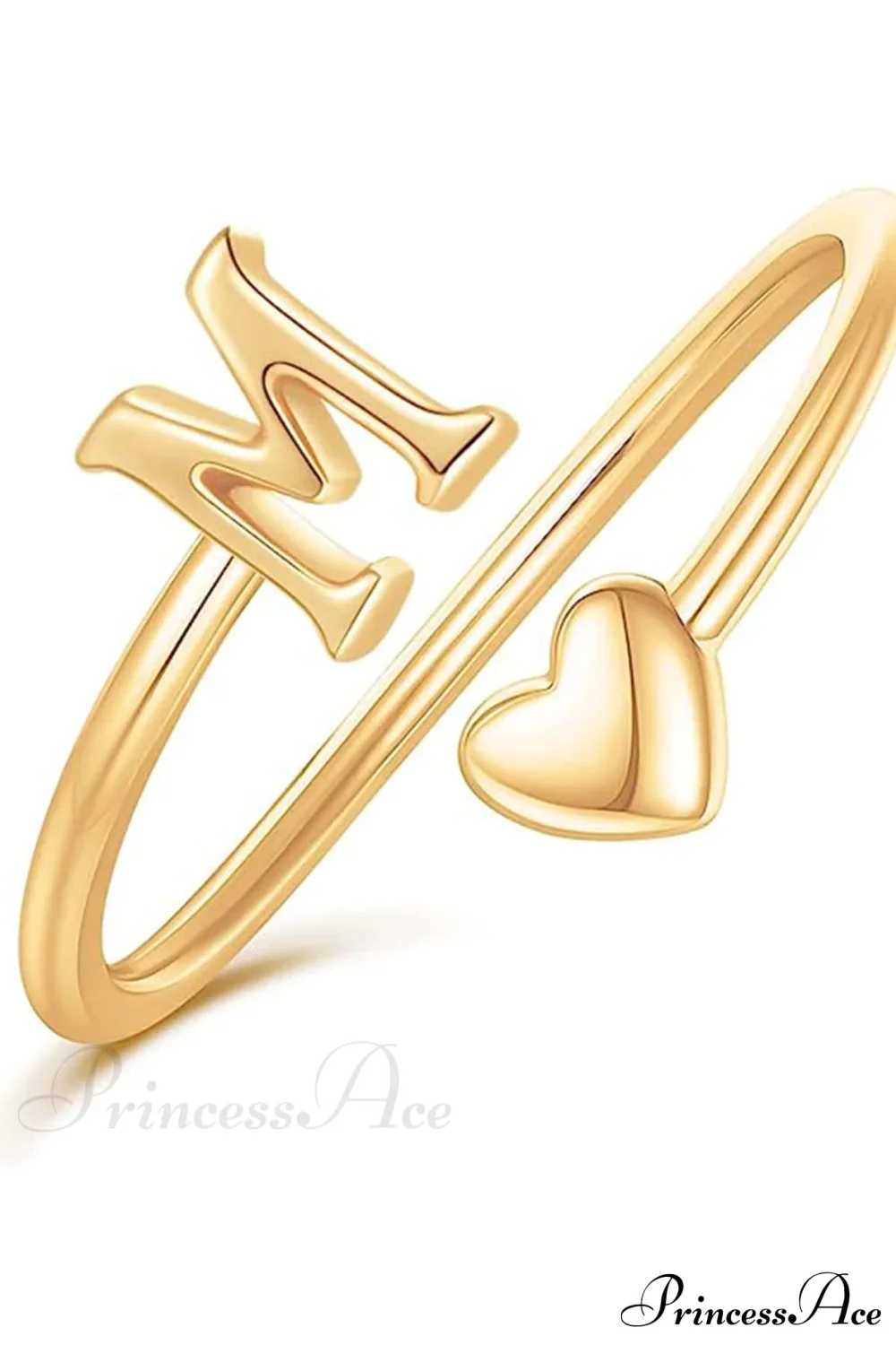 1pc Minimalist Style Heart Shaped Glittery Ring - Image 5