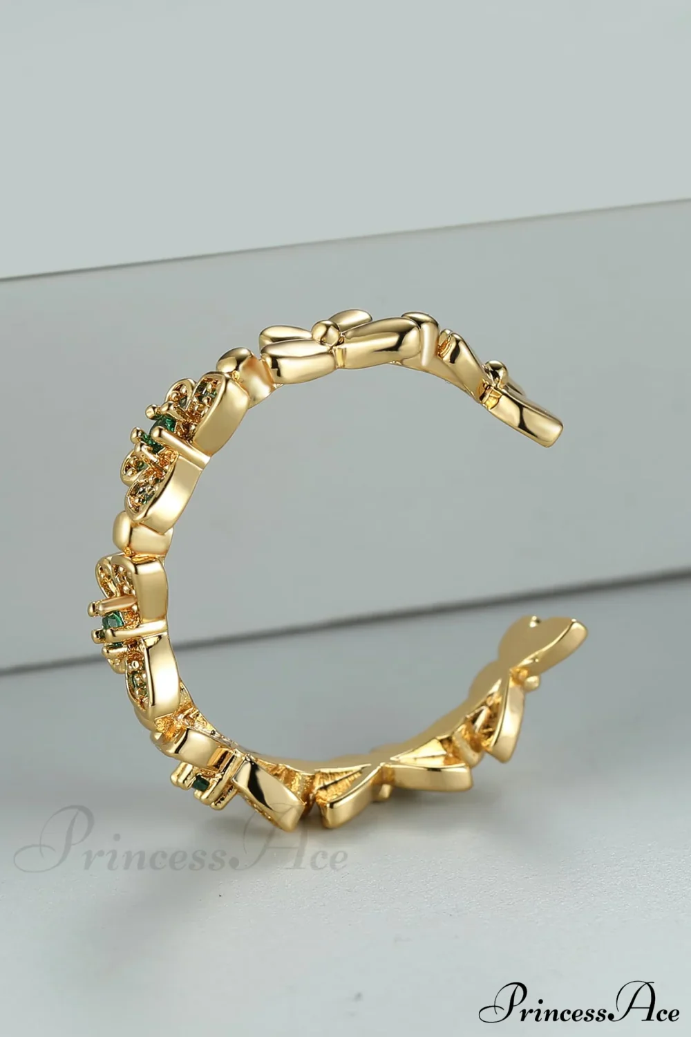 Rhinestone Butterfly Decor Cuff Ring - Image 3