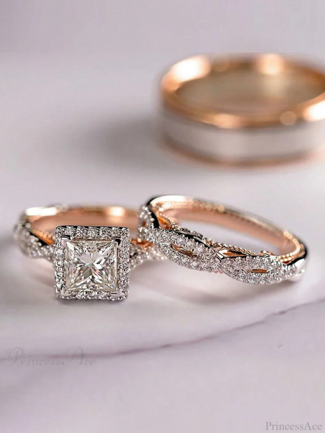 3pcs/set Cubic Zirconia Decor Ring - Image 4