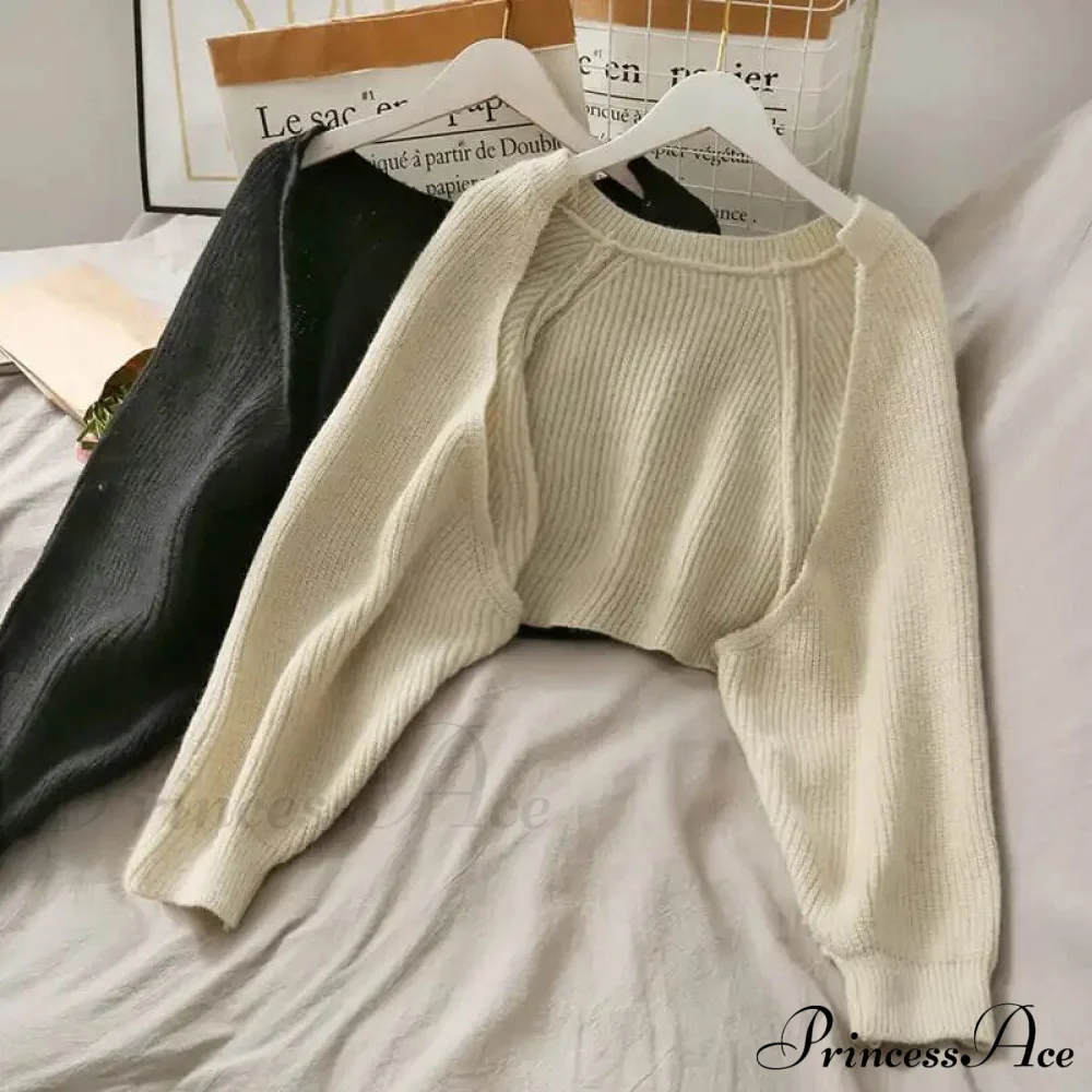 Female Solid Casual Chic Short Knitted Cardigans - Image 11