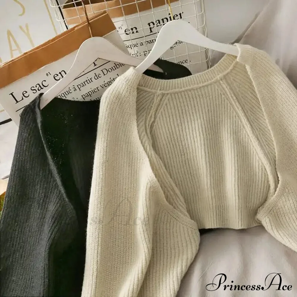 Female Solid Casual Chic Short Knitted Cardigans - Image 18