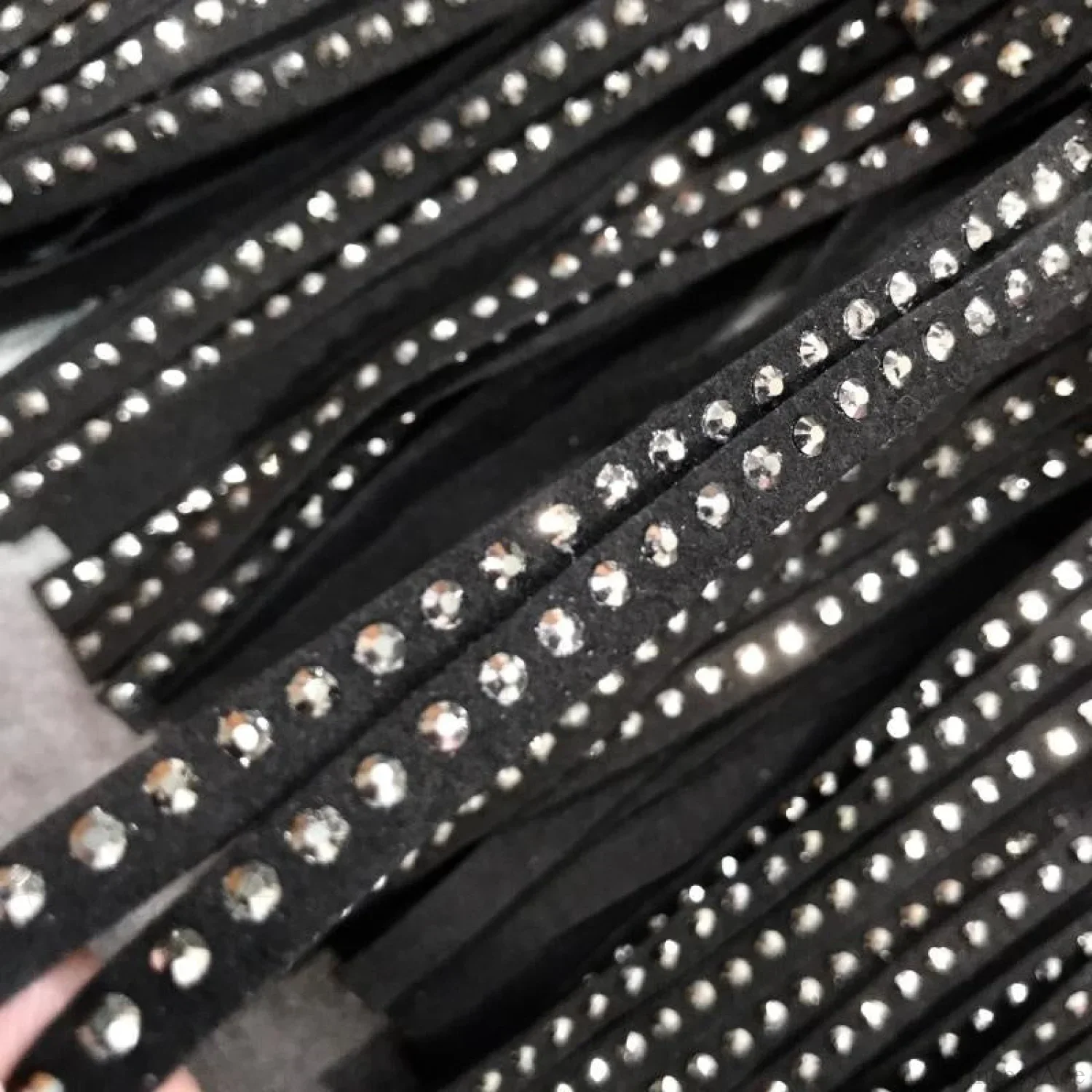 Rhinestones Tassel  High Waist Belt Skirt - Image 4