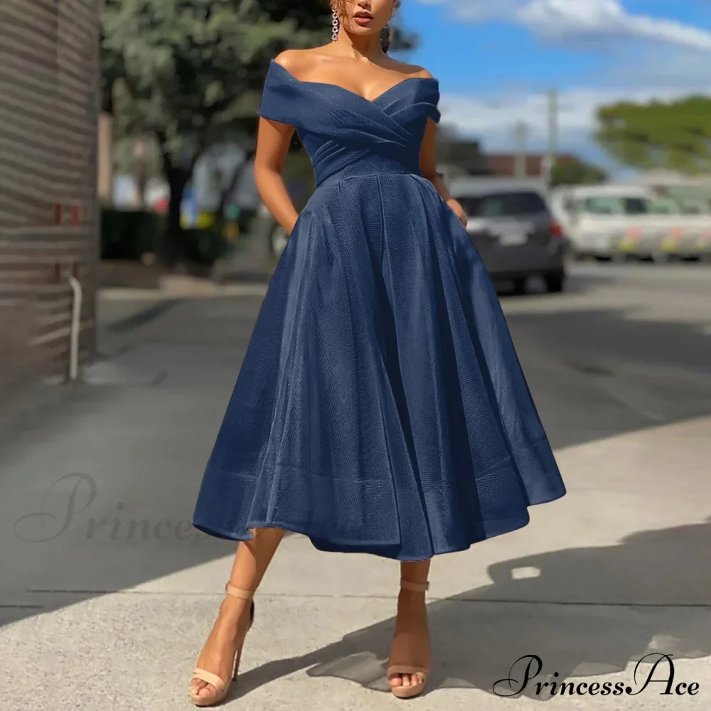 Sexy Off Shoulder Wedding Party Elegant Fashion Dress - Image 2