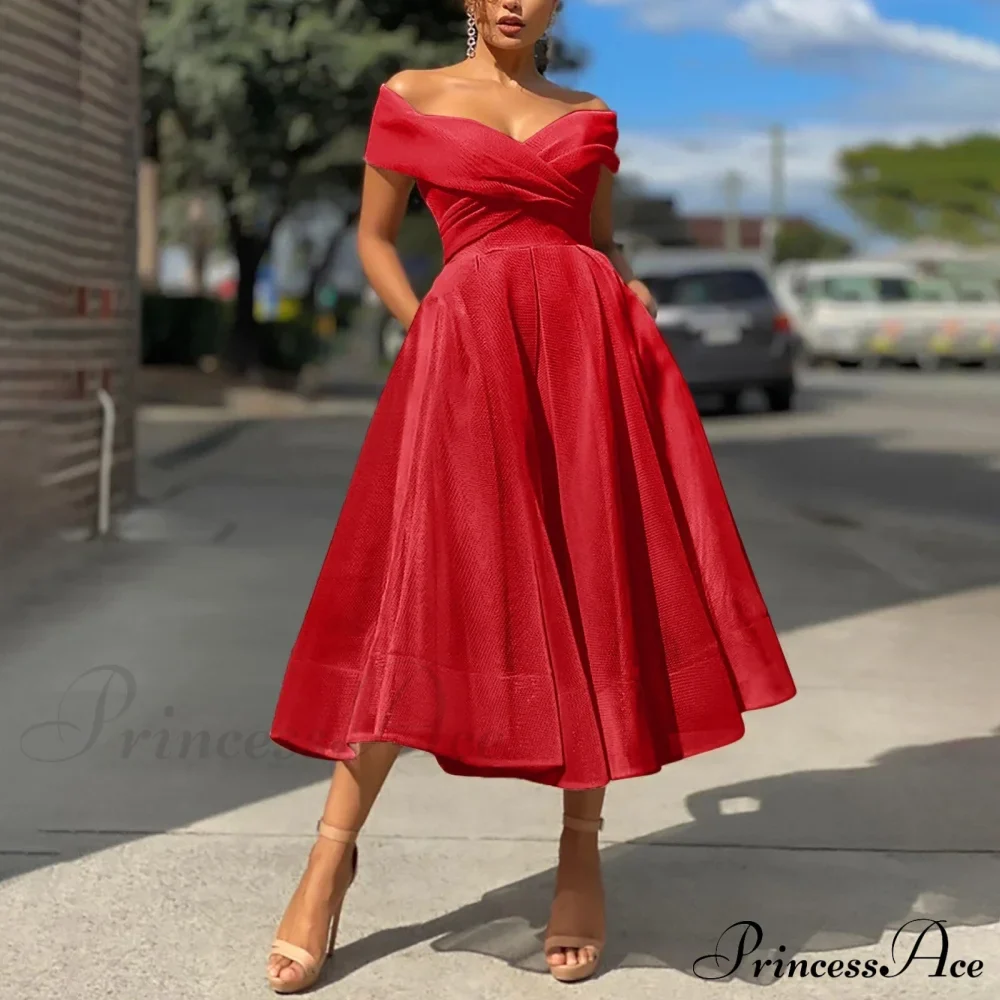Sexy Off Shoulder Wedding Party Elegant Fashion Dress - Image 5