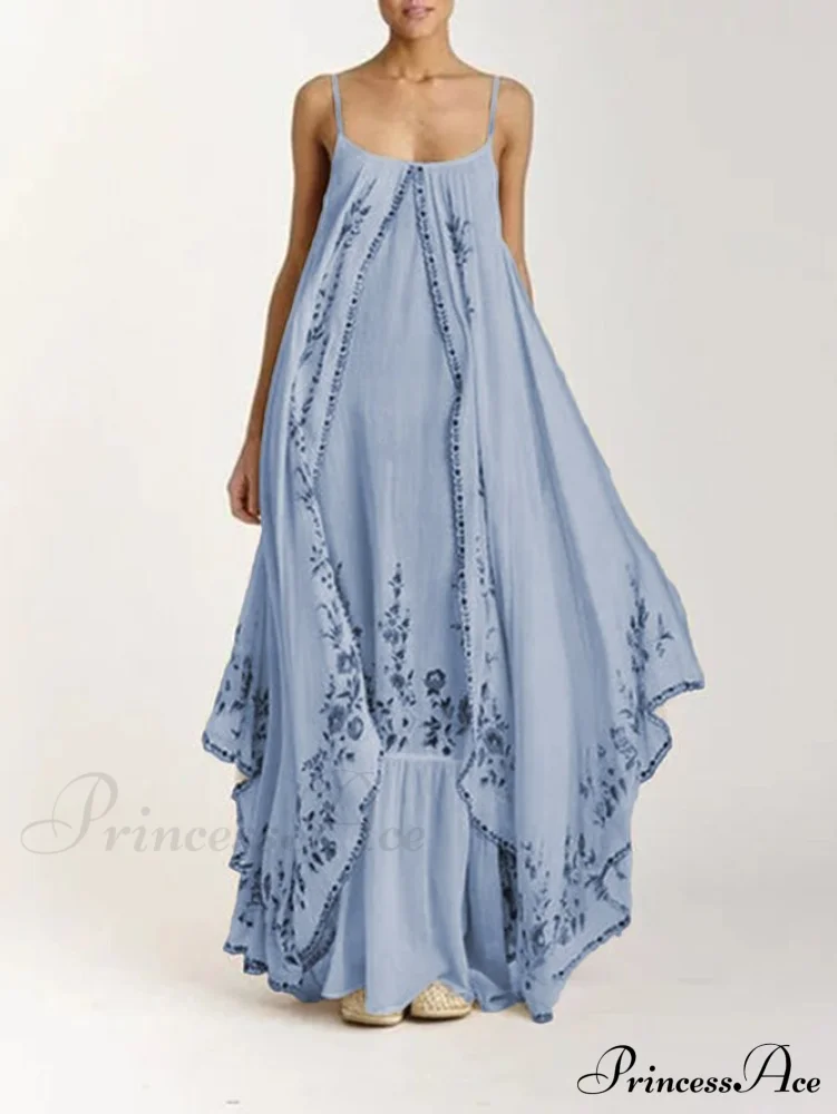 Vintage Spaghetti Strap Sleeveless Elegant Long Maxi Dress - Image 8