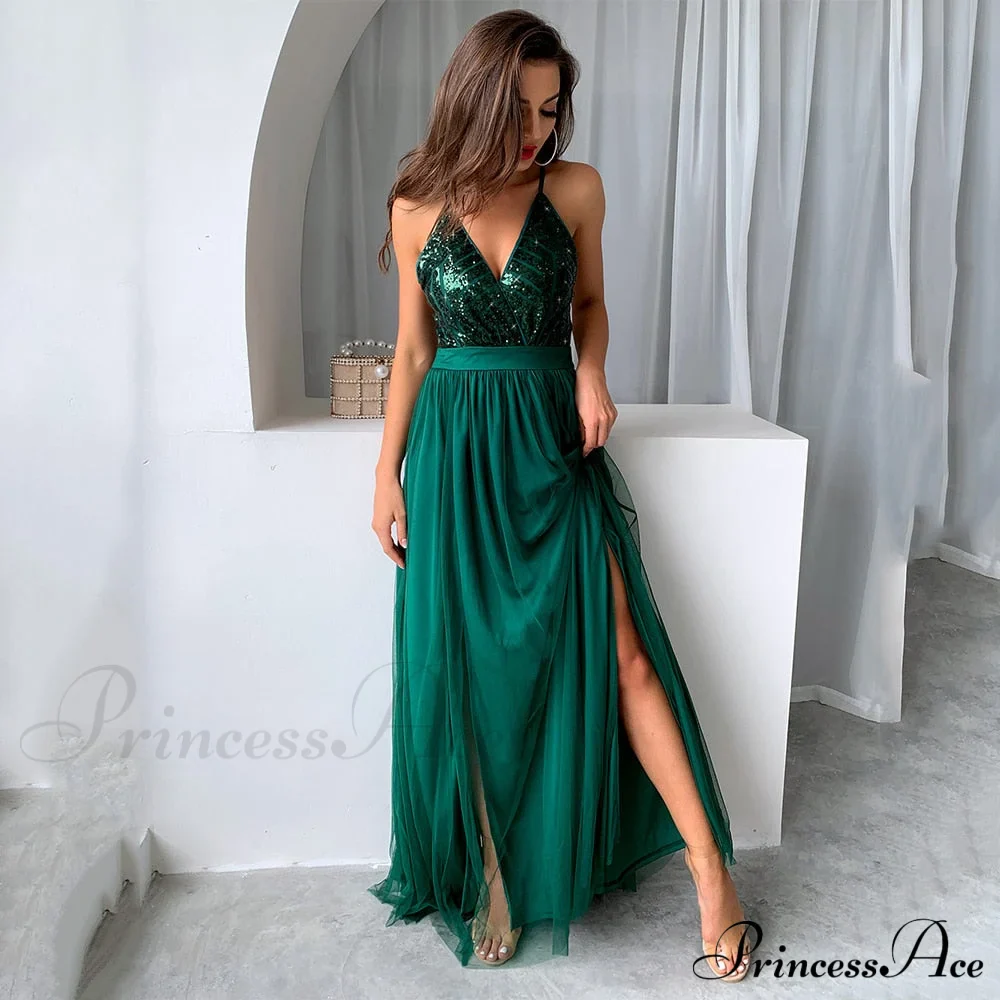 Sexy backless mesh long bodycon evening dresses - Image 3