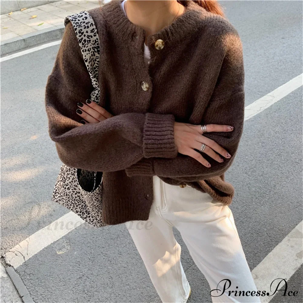 Sweaters Cardigans Warm Casual Arrival Solid Knitwear Loose Coat - Image 9