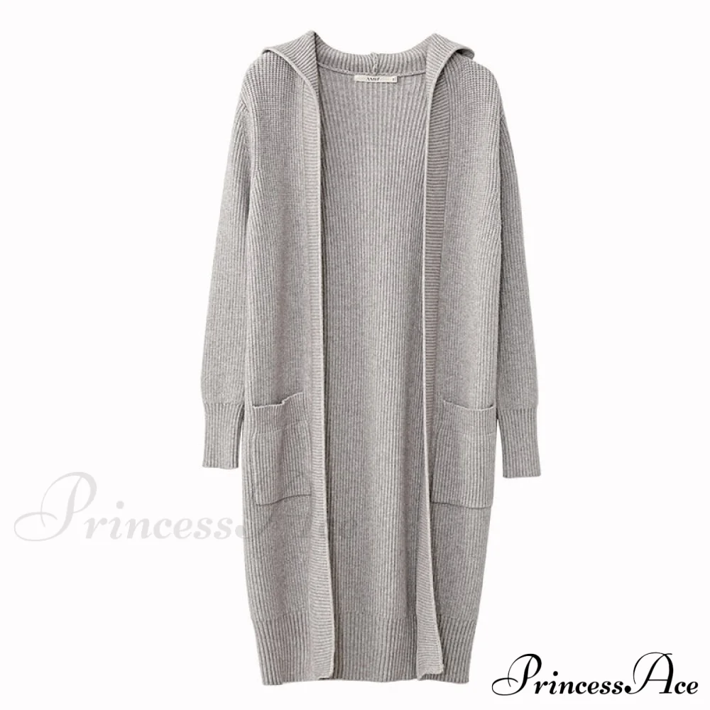 Women Fashion New Loose Hat Long Knitted Female Cardigan - Image 3