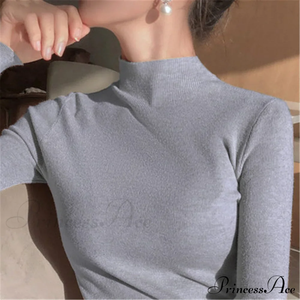 Knitted Turtleneck Pullovers Top - Image 9