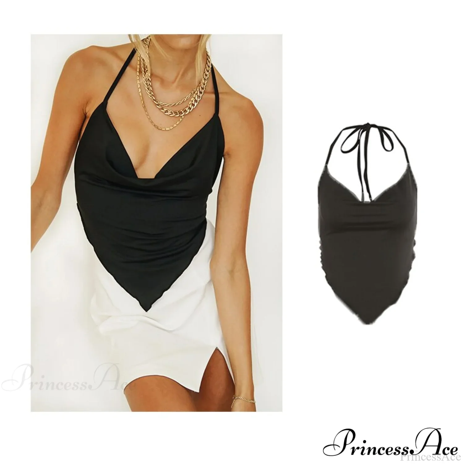 Backless Sleeveless Spaghetti Strap Halter Camis - Image 18