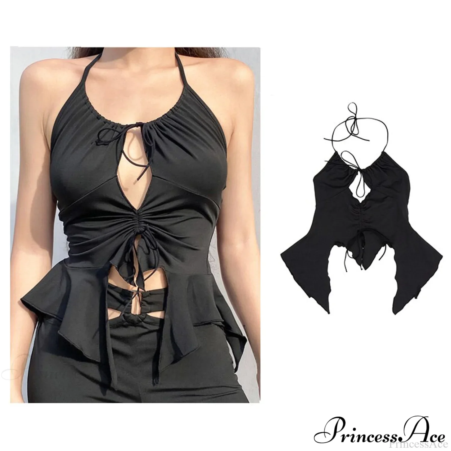 Backless Sleeveless Spaghetti Strap Halter Camis - Image 23