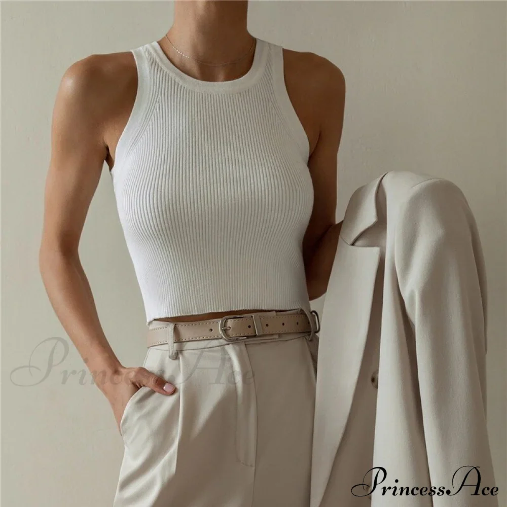 Y2K Sleeveless Knitted Crop Tops - Image 12