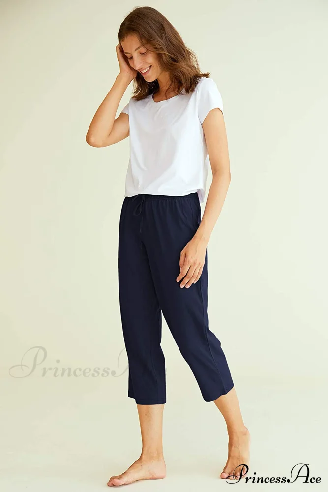 Women's Cotton Capri Pants Sleep Capris - Image 15