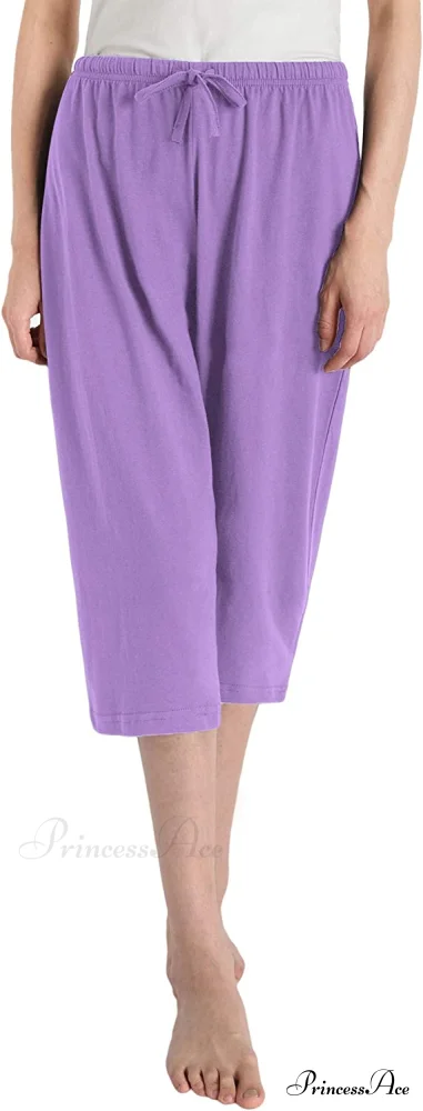 Women's Cotton Capri Pants Sleep Capris - Image 17