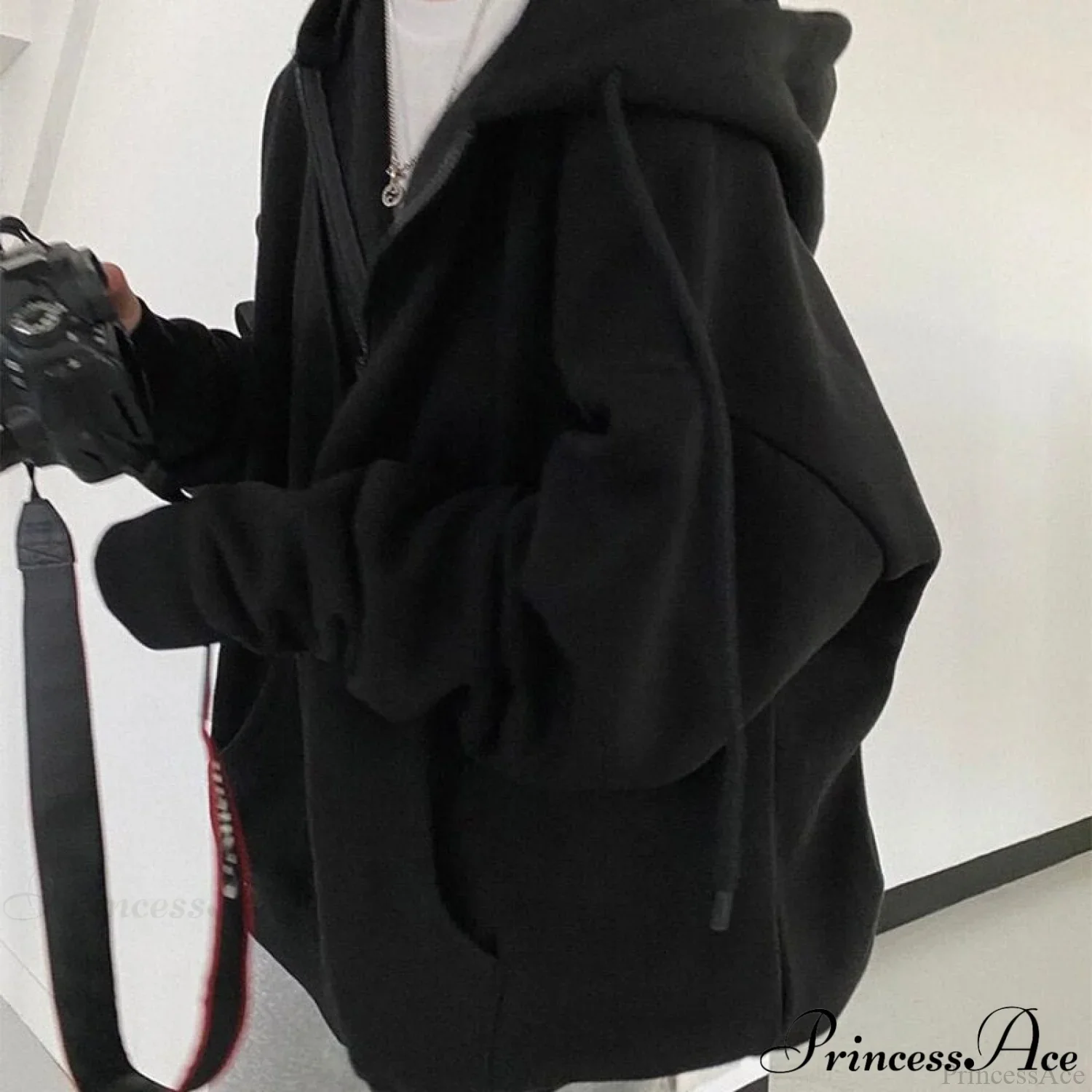 Korean Version Oversized Solid Color Hoodies - Image 4
