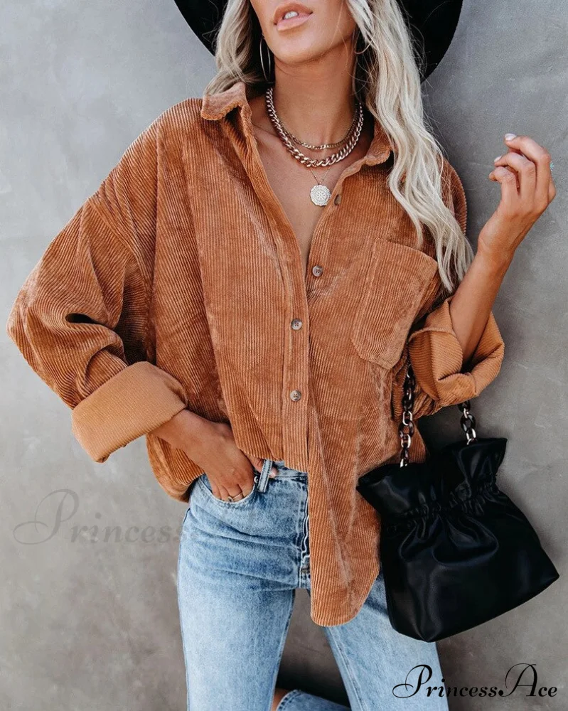 Corduroy Tunic Ladies Coats - Image 11