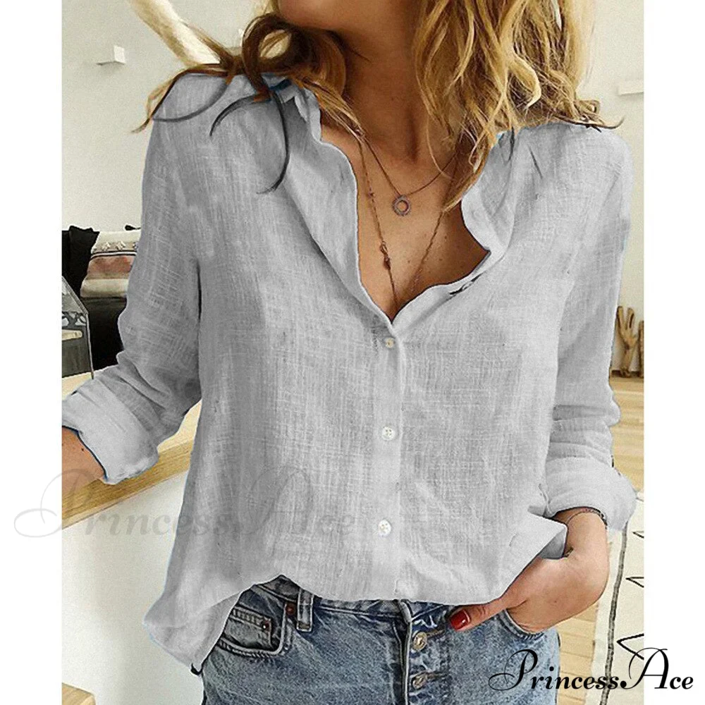 Cotton Linen Vintage Flower Print Blouse - Image 5