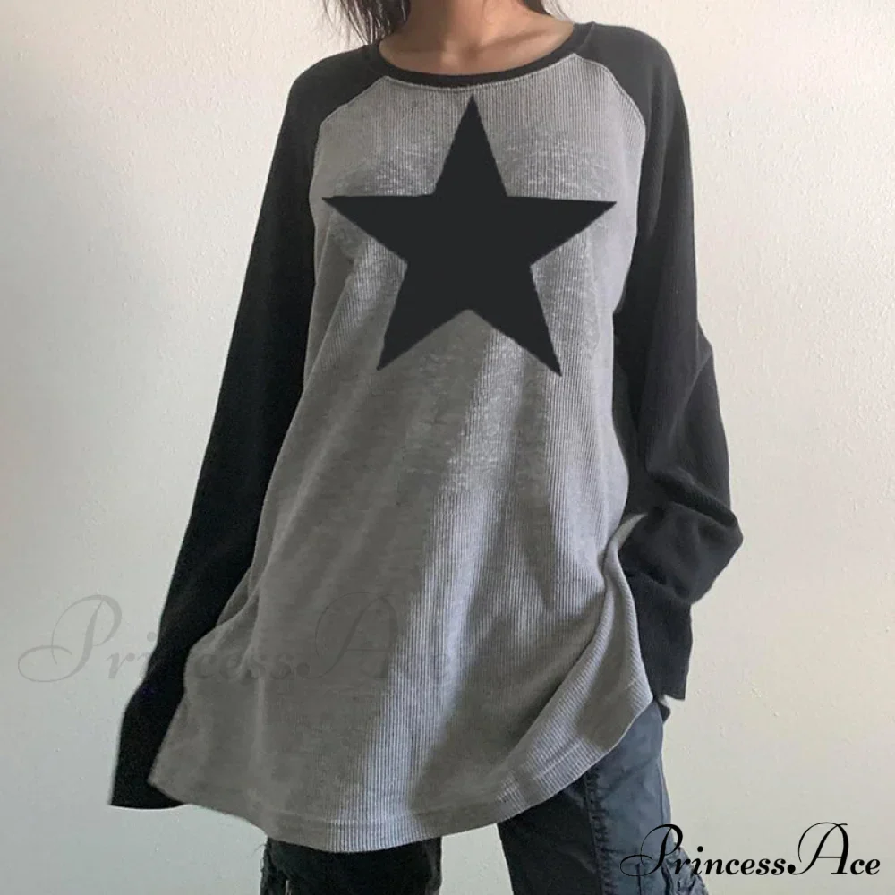 Star Print Oversized T-shirts - Image 5