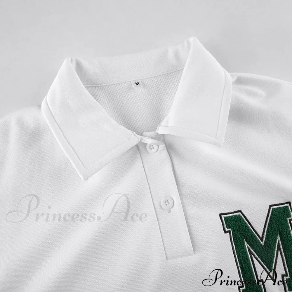 White Loose Letter Print T-shirt - Image 3
