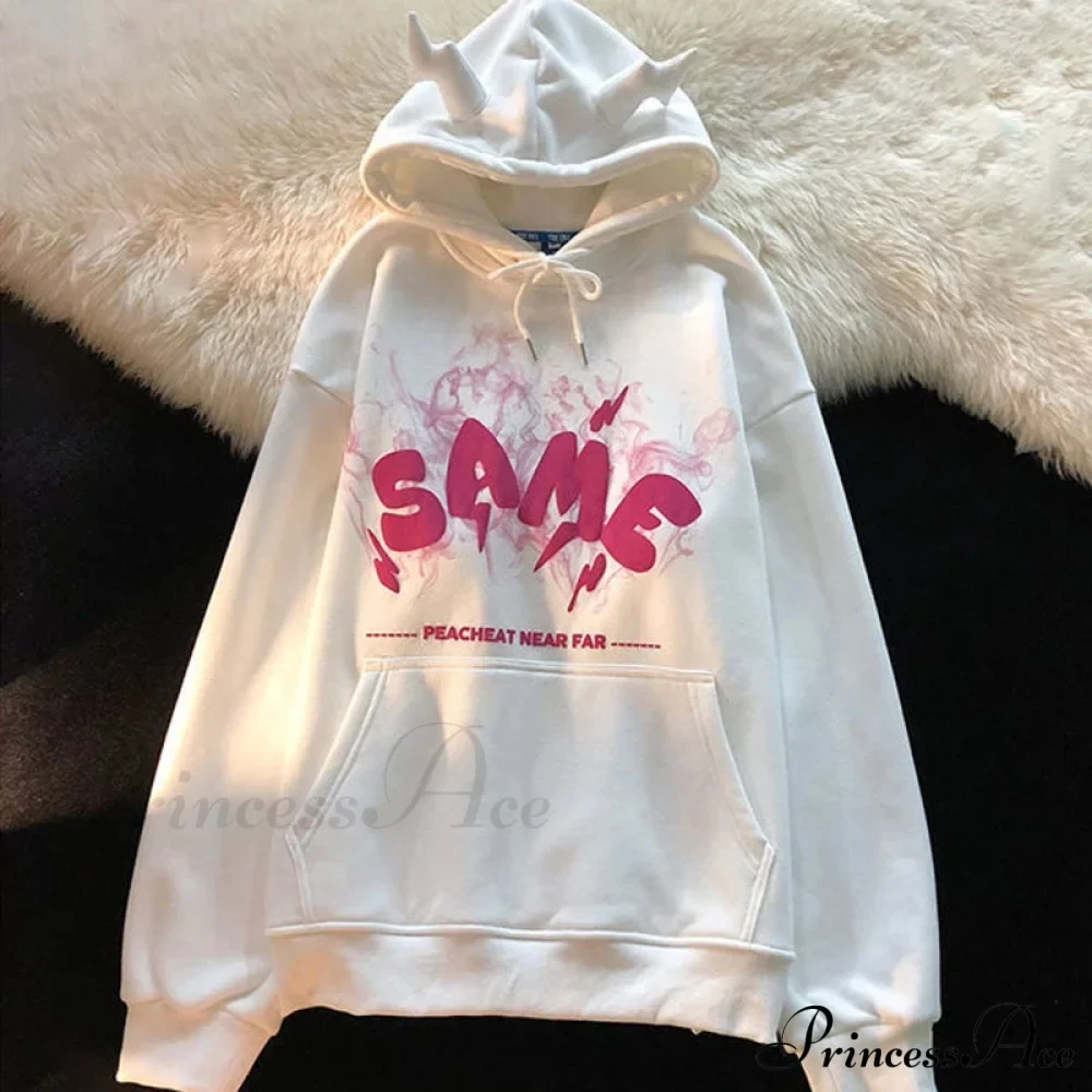 Cotton Warm Cute Horn Hoody Jacket - Image 5