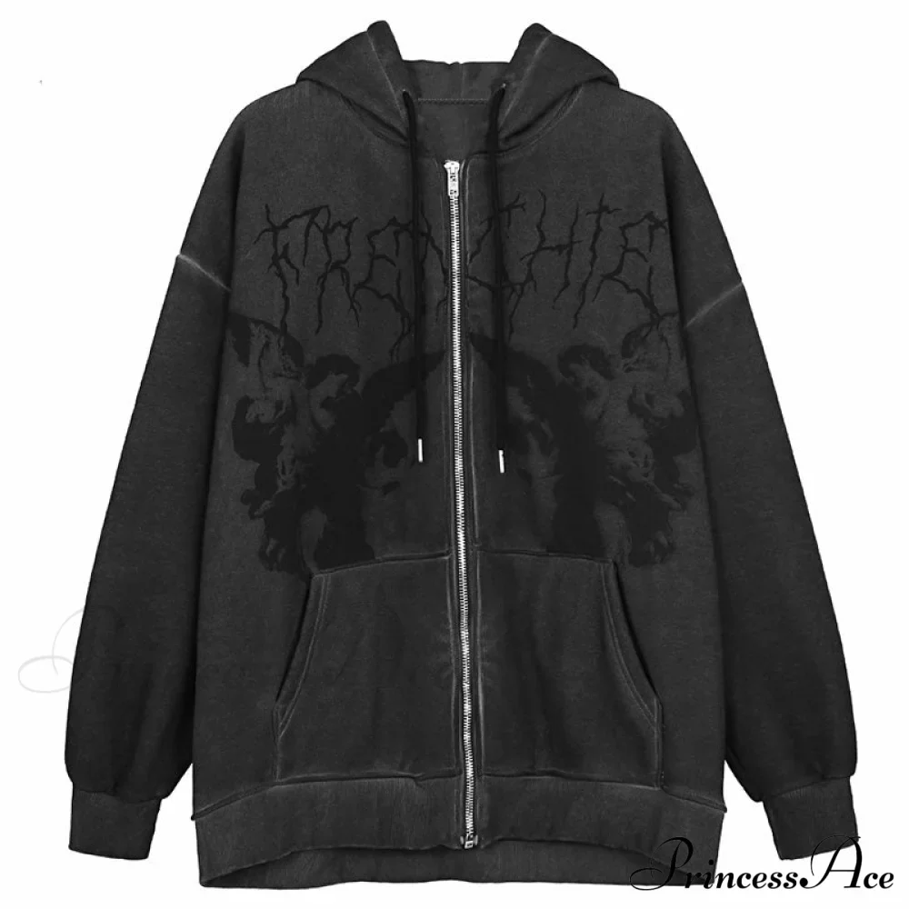 Cozy Mysterious Dark Gothic Hoodie - Image 3