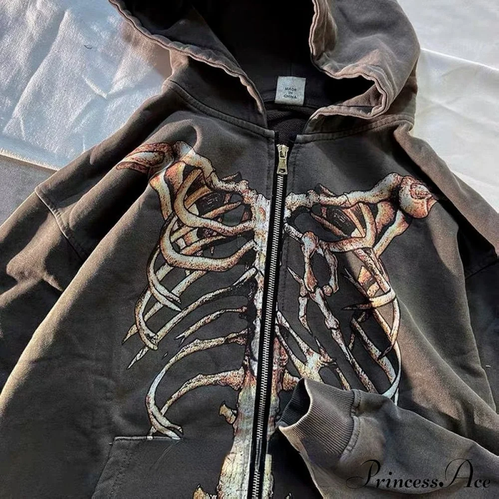 Cool Monochrome Dark Goth Hoodie - Image 3