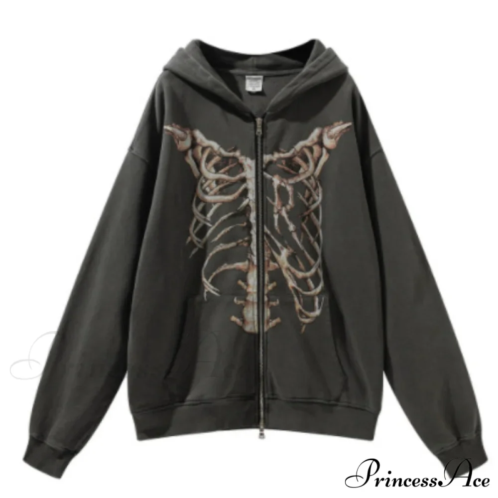 Cool Monochrome Dark Goth Hoodie - Image 7