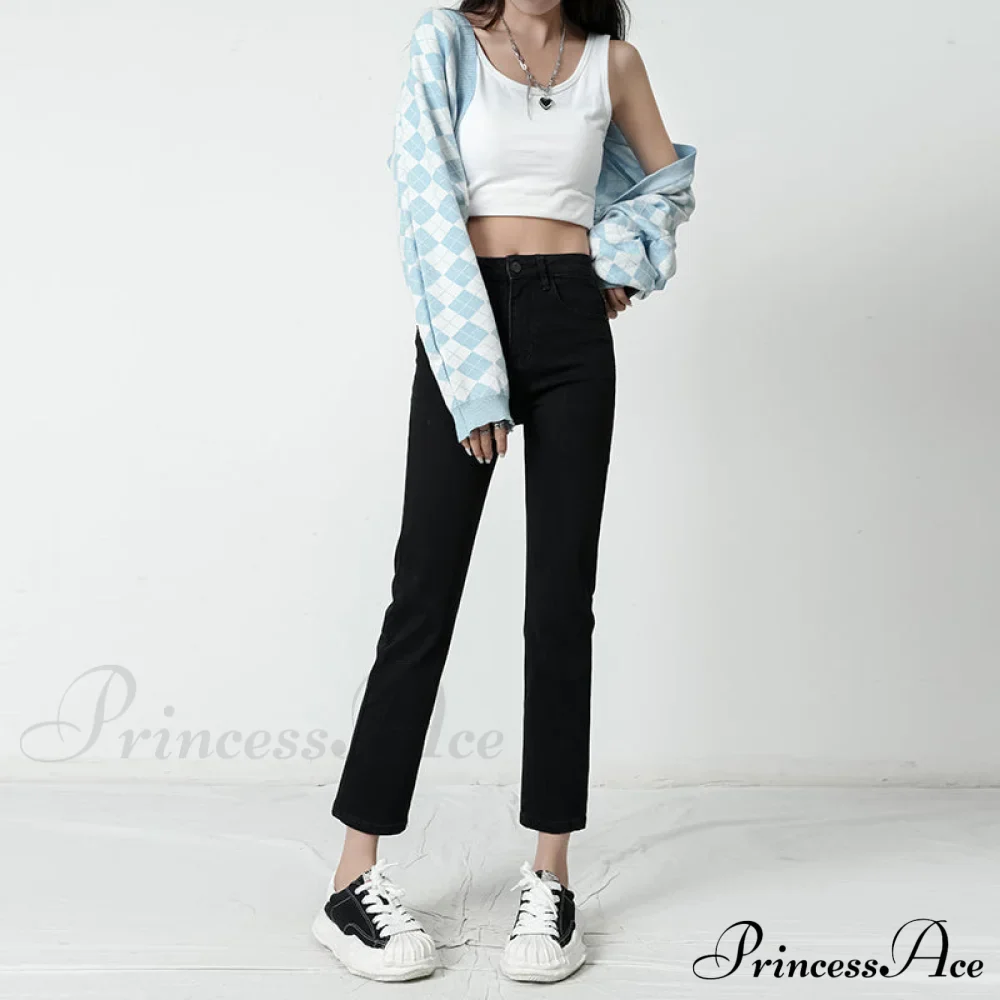 Vintage Mid Waist Elegant Skinny Jeans - Image 7