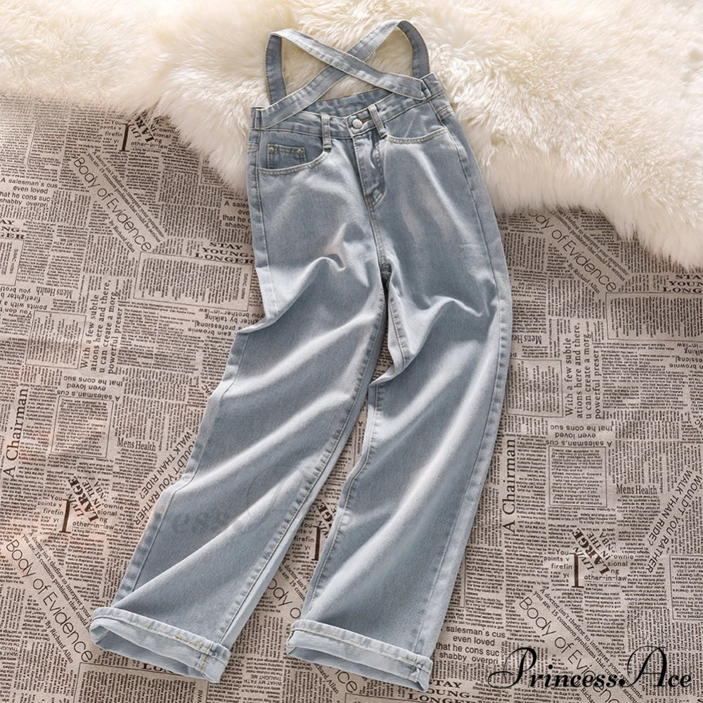 Fashion Cotton Cross Belt Jeans - Image 4