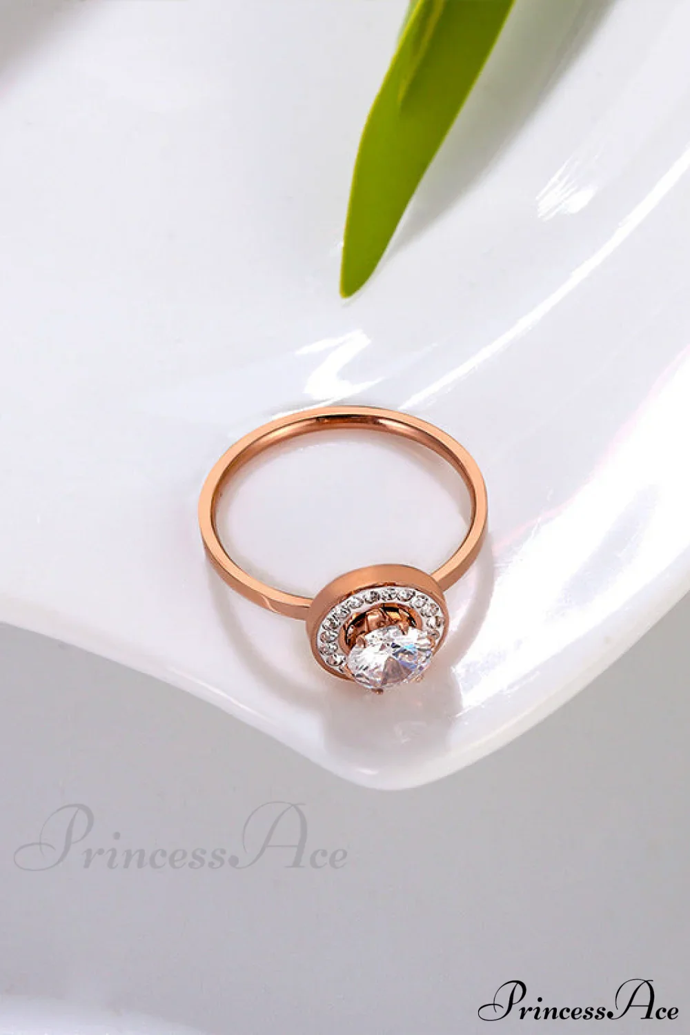 Titanium Steel Shining Diamond Hoop Ring - Image 3