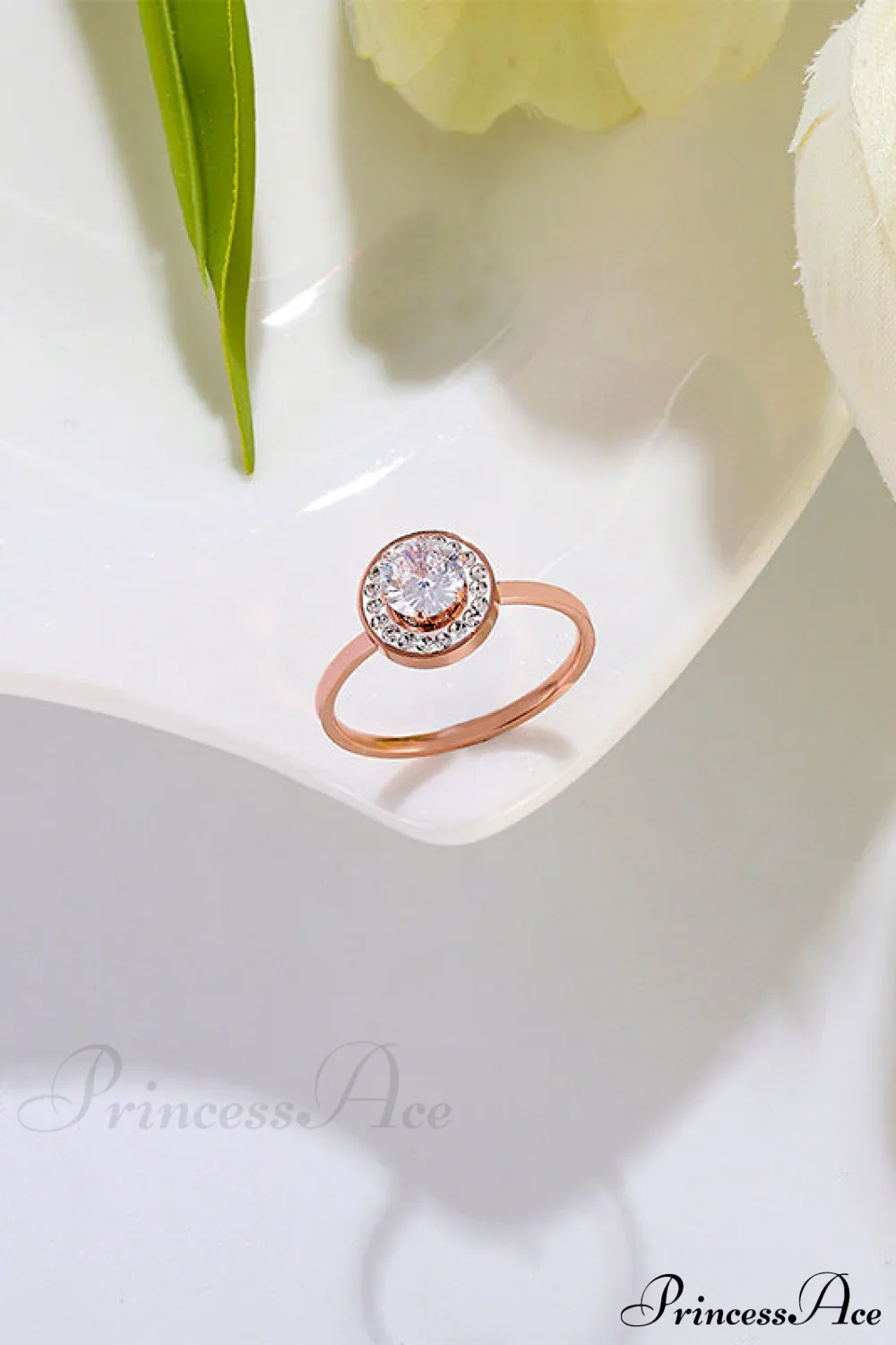 Titanium Steel Shining Diamond Hoop Ring - Image 4