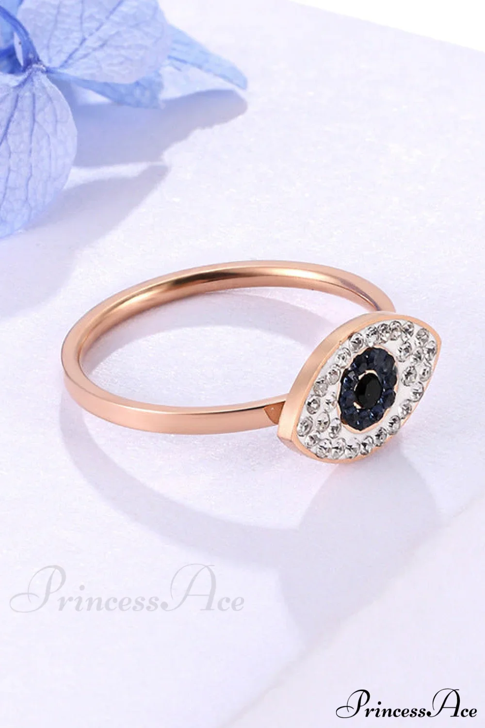 Eye of God Rose Gold 14k Titanium Steel Rings - Image 3